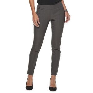 Women's Gray Slim Fit Dress Pants